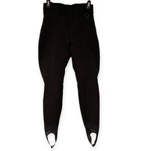 DeNeve Black Ski Stretch Pants w/ Stirrups Size 8P Vintage NWT